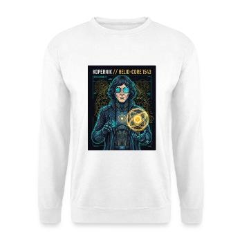 Cyber Kopernikus 1543 - Unisex Pullover - Weiß - Vorne - Alina (178cm) & Michal (187cm)