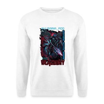 Cyber-Husaren-Angriff - Unisex Pullover - Weiß - Vorne - Alina (178cm) & Michal (187cm)