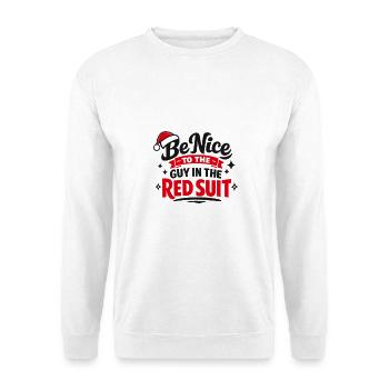 Weihnachtsfeier Santa Winter Familienfeier - Unisex Pullover - Weiß - Vorne - Alina (178cm) & Michal (187cm)
