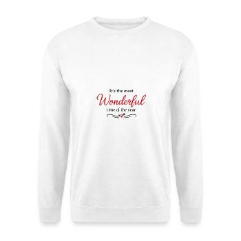 Wundervolle Weihnachtszeit - elegantes Design - Unisex Pullover - Weiß - Vorne - Alina (178cm) & Michal (187cm)