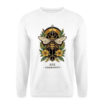 TOTEM BEE Gemeinschaft - Unisex Pullover - Weiß - Vorne - Alina (178cm) & Michal (187cm)