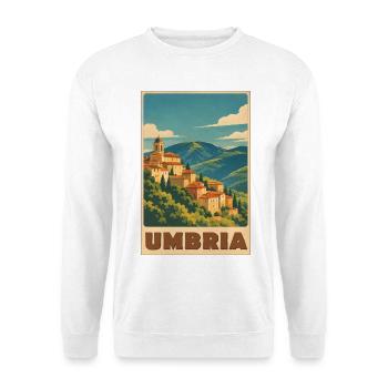 Umbrien - Unisex Pullover - Weiß - Vorne - Alina (178cm) & Michal (187cm)