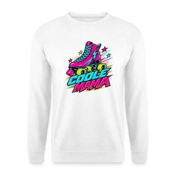 Neon Roller Mama - Unisex Pullover - Weiß - Vorne - Alina (178cm) & Michal (187cm)