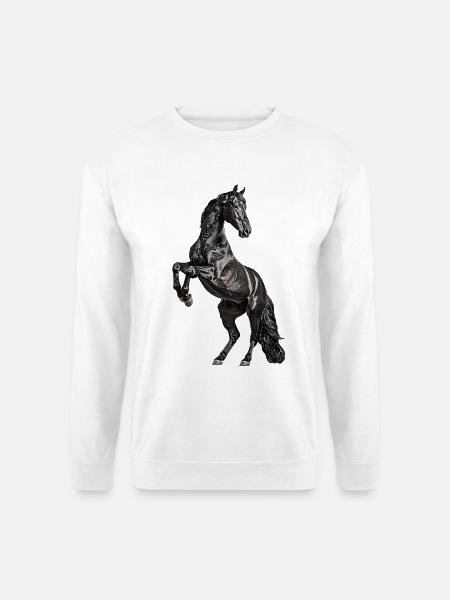 Pferd Hengst - Unisex Pullover - Weiß