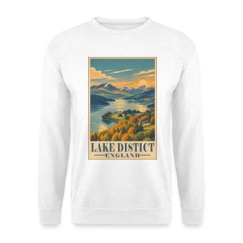Lake District England - Unisex Pullover - Weiß - Vorne - Alina (178cm) & Michal (187cm)