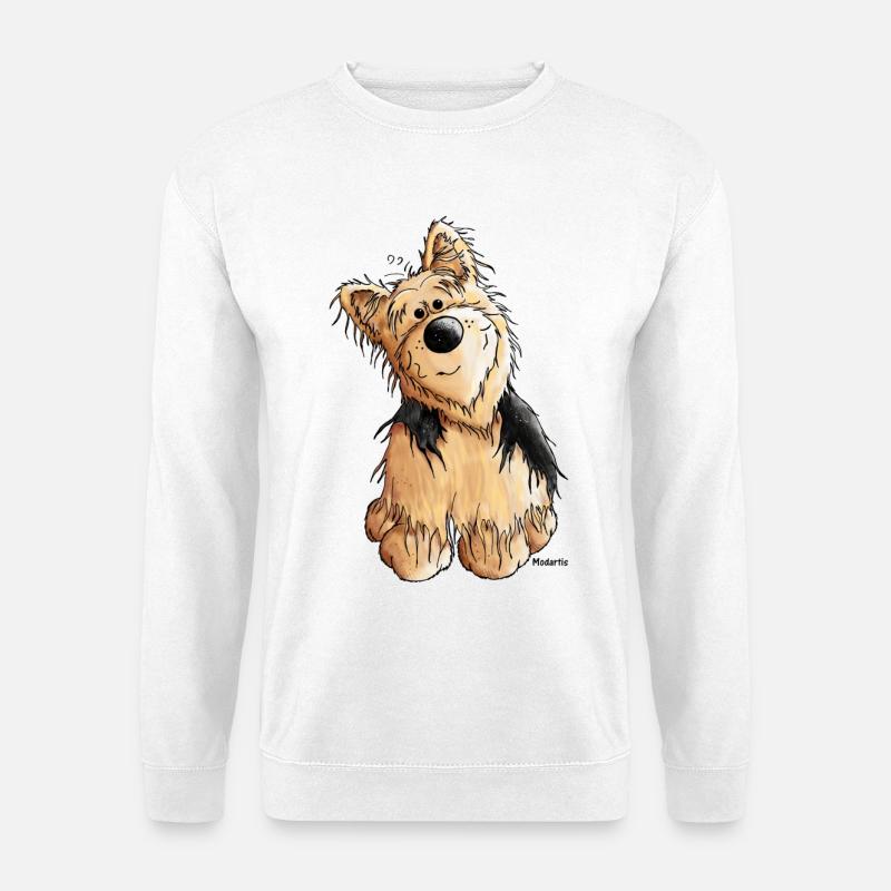 Yorkshire Terrier - Hund - Unisex Pullover - Weiß