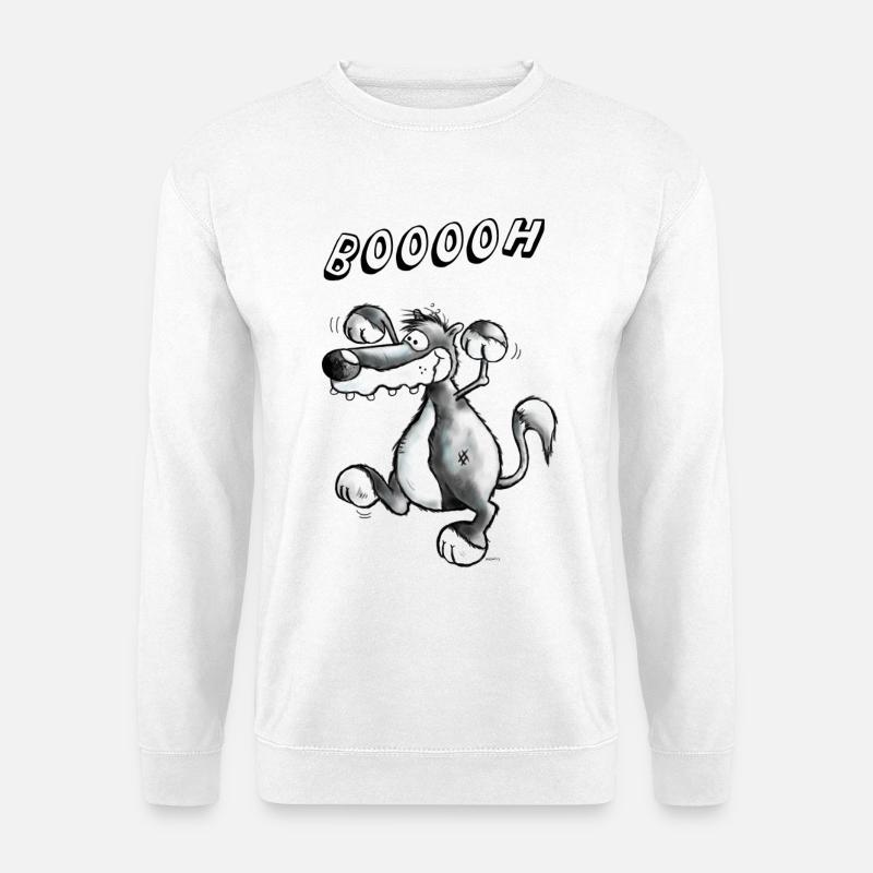 Wilder Wolf - Unisex Pullover - Weiß