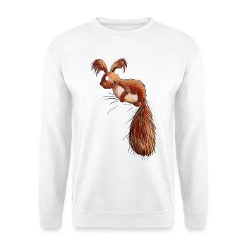 Drolliges Eichhörnchen Wildtier - Unisex Pullover - Weiß - Vorne