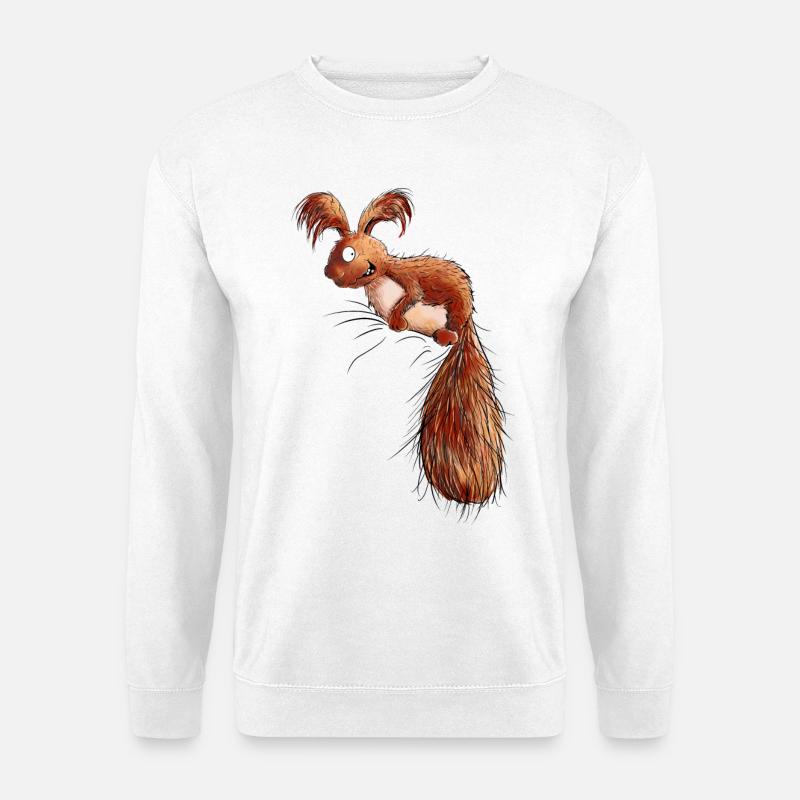 Droll Squirrel Wildlife - Unisex Sweatshirt - white