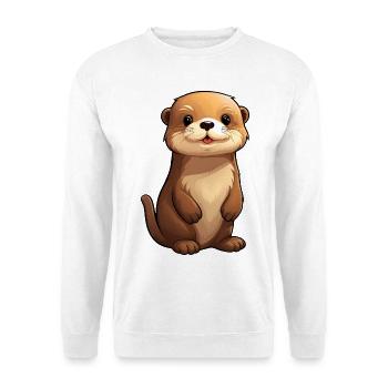 Niedliches Otter-Design | Sommerstimmung | Otter - Unisex Pullover - Weiß - Vorne