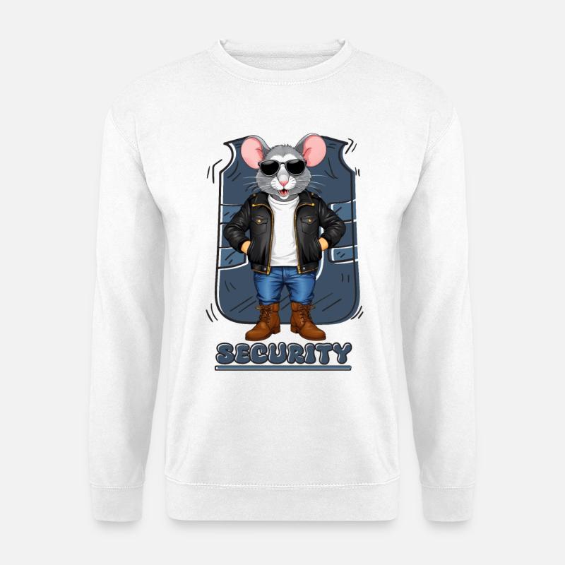 Security Mouse - Unisex Sweatshirt - white