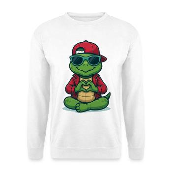 Tortue cœur - Sweat-shirt Unisexe - blanc - Devant