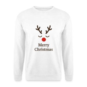 Reindeer Merry Christmas - Unisex Sweatshirt - white - Front