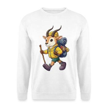 Charmante antilope randonnée camping Aventure Backpacker - Sweat-shirt Unisexe - blanc - Devant