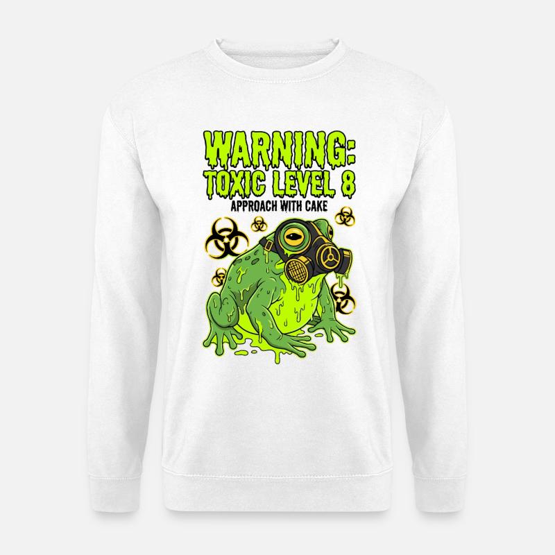 Warning Toxic Level 8 Frosch - Unisex Pullover - Weiß