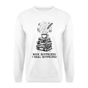 "Buchheld > Echter Freund" ! - Unisex Pullover - Weiß - Vorne