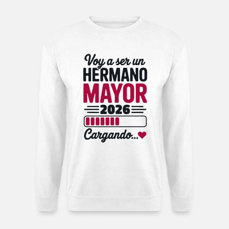 Ich werde 2026 großer Bruder. - Unisex Pullover - Weiß