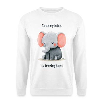 Ton avis est irrelephant - Sweat-shirt Unisexe - blanc - Devant