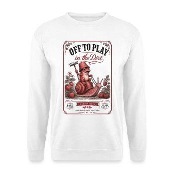 Le jardinage urbain part jouer dans la terre - Sweat-shirt Unisexe - blanc - Devant