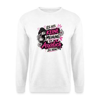 Meinungsfreiheit - Unisex Pullover - Weiß - Vorne - Alina (178cm) & Michal (187cm)