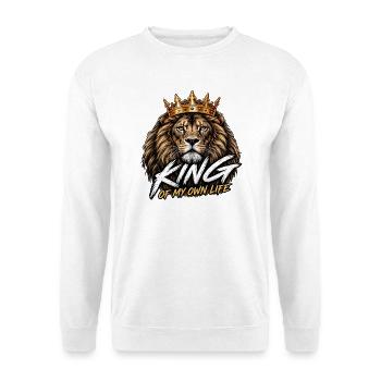 König meines eigenen Lebens - Unisex Pullover - Weiß - Vorne - Alina (178cm) & Michal (187cm)