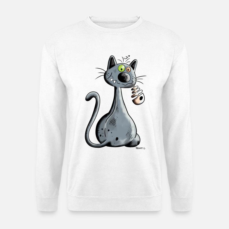 Black Cat - Unisex Sweatshirt - white