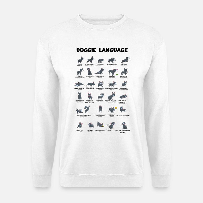 Hundesprache - Unisex Pullover - Weiß