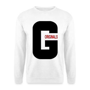 G Originals – Bold Minimal Letter Logo Design - Unisex Pullover - Weiß - Vorne