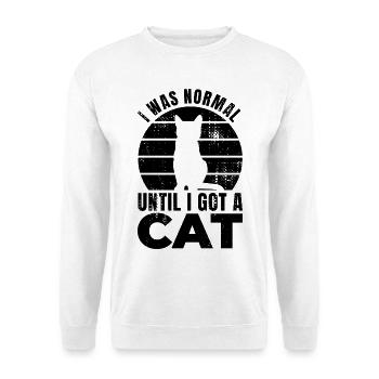 Katzenliebhaber Spruch - Unisex Pullover - Weiß - Vorne
