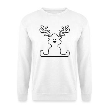 Moose at Christmas - Unisex Sweatshirt - white - Front