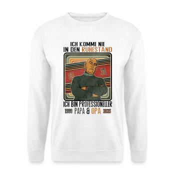 I'll Never Retire Dad Grandpa - Unisex Sweatshirt - white - Front