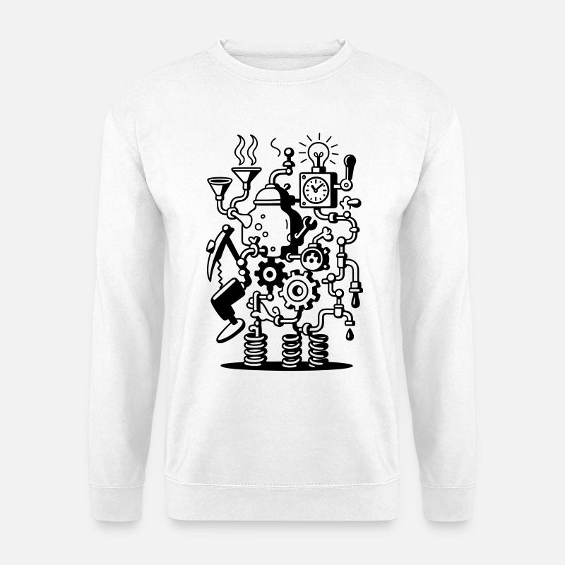 Crazy Machine - Unisex Pullover - Weiß