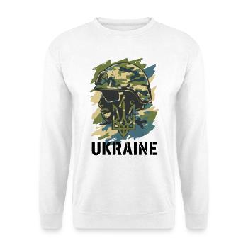 Ukraine Unified Army Helmet Camouflage - Unisex Sweatshirt - white - Front