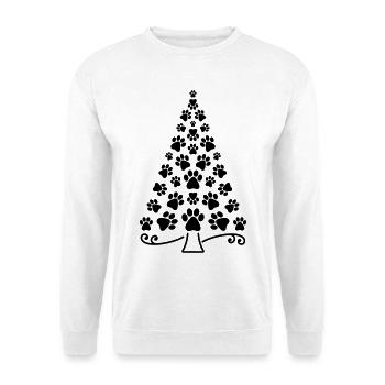 Weihnachtsbaum Pfote Hund Katze Pfoten Christbaum - Unisex Pullover - Weiß - Vorne