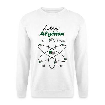 One Two Three Viva L'Algerie Drapeau et Fierté - Sweat-shirt Unisexe - blanc - Devant