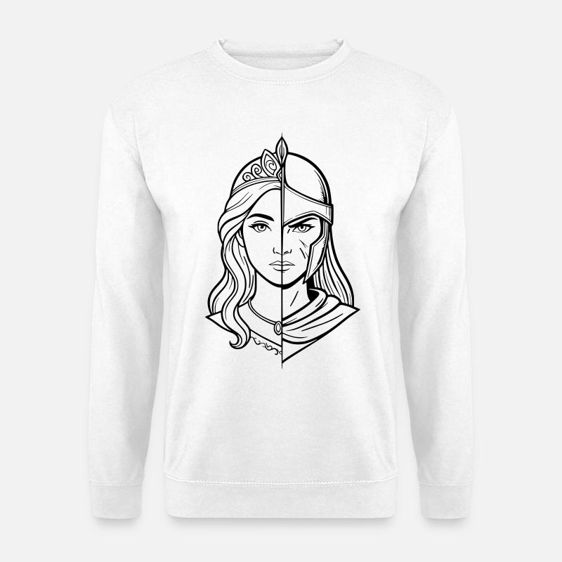 Prinzessin & Kriegerin - Unisex Pullover - Weiß