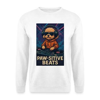 DJ Maltipoo – Beats paw-sitive dans la boîte de nuit - Sweat-shirt Unisexe - blanc - Devant
