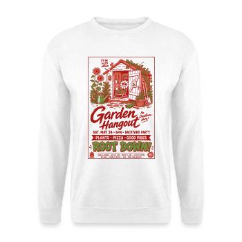 Jardin Garden Hangout Jardinage biologique - Sweat-shirt Unisexe - blanc - Devant
