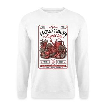 Urbaner Gartenbau Gärtnerbesessener Sozialclub - Unisex Pullover - Weiß - Vorne - Alina (178cm) & Michal (187cm)