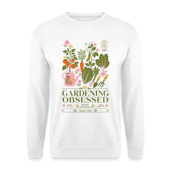 Urbaner Gartenbau Gärtnerbesessener Sozialclub - Unisex Pullover - Weiß - Vorne - Alina (178cm) & Michal (187cm)