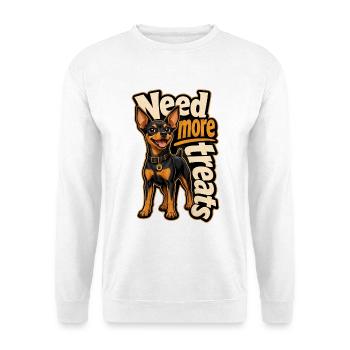 Zwergpinscher - Unisex Pullover - Weiß - Vorne - Alina (178cm) & Michal (187cm)