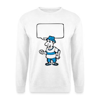 Pétanque et bulle de BD - Sweat-shirt Unisexe - blanc - Devant
