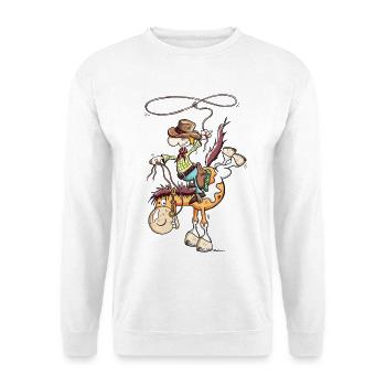 Cow-boy à cheval - Sweat-shirt Unisexe - blanc - Devant