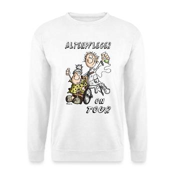 Altenpfleger on Tour - Unisex Pullover - Weiß - Vorne
