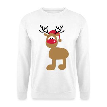 Orignal avec chapeau de Noël - Sweat-shirt Unisexe - blanc - Devant