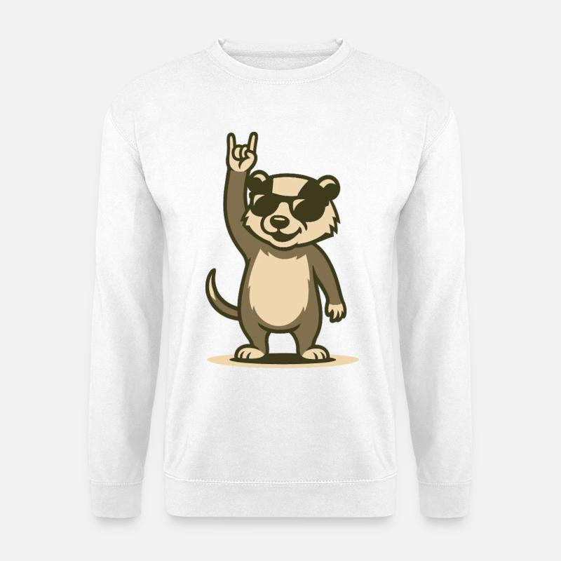 Rock’n’Roll Dachs - Unisex Pullover - Weiß