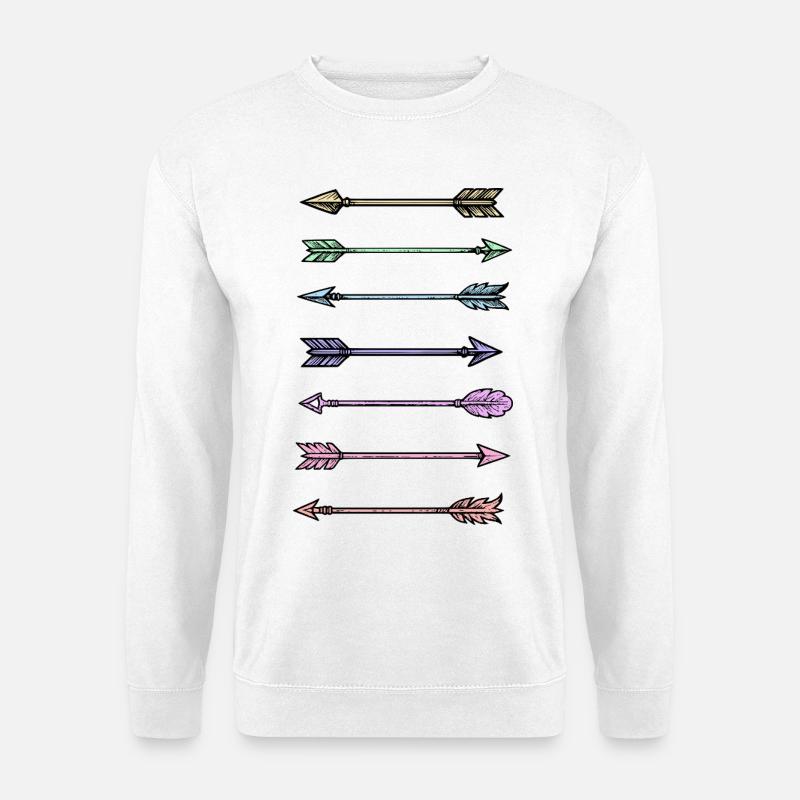 Colorful Arrows Design - Unisex Sweatshirt - white