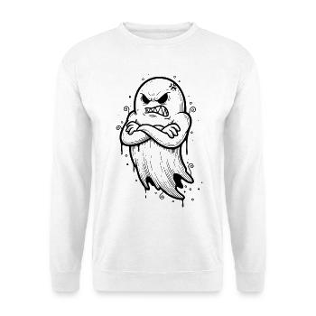 Fantôme d’Halloween - Sweat-shirt Unisexe - blanc - Devant