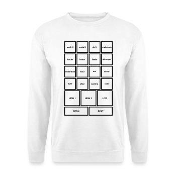 Work It – Motivation, Power & Fortschritt - Unisex Pullover - Weiß - Vorne