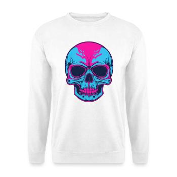 Neon Skull Pink Blue - Unisex Sweatshirt - white - Front